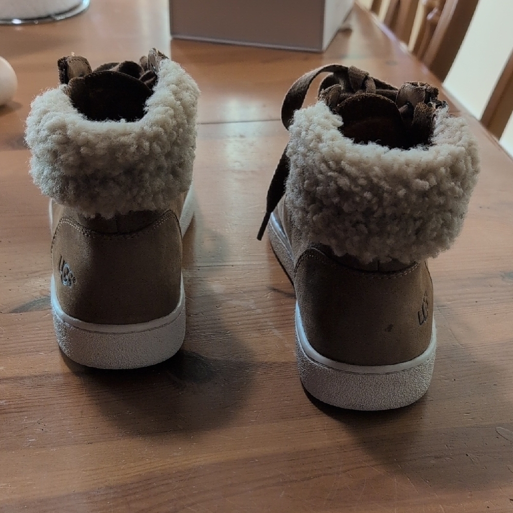 UGG Chocolate Brown Shearling-Lined Sneakers - image 4